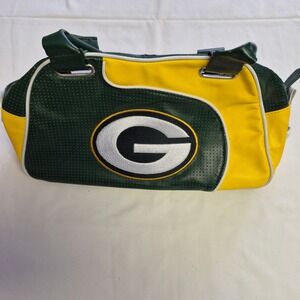 Green Bay Packers Womens Mini Barrel Bag Purse Green Yellow NFL Football Fan‎